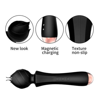 rose toy clit sucker vibrator black