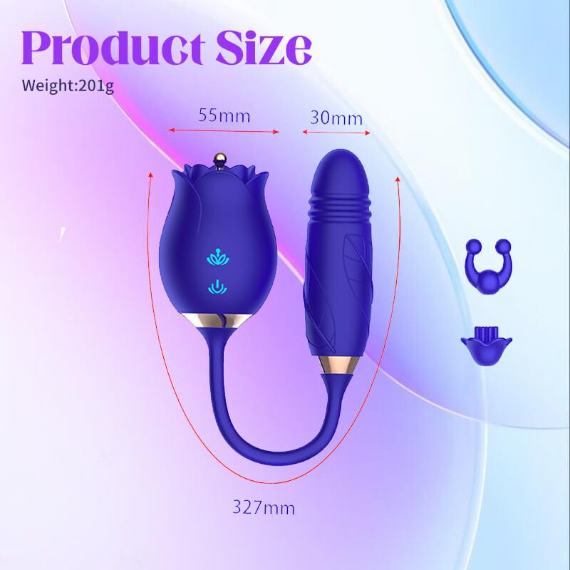 rose toy clit sucker vibrator blue