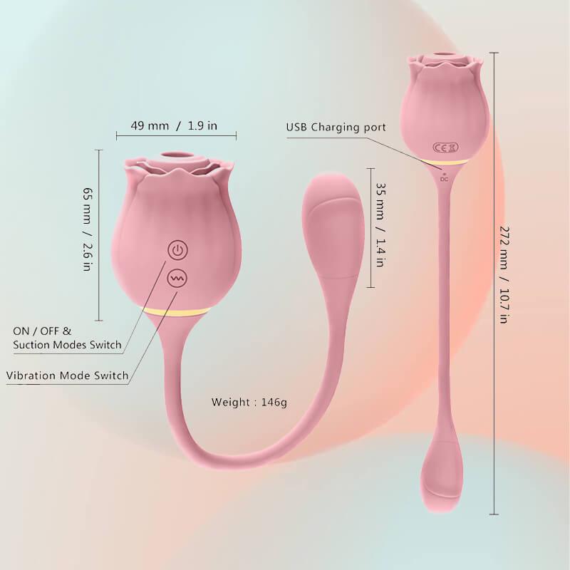 rose toy clit sucker vibrator pink