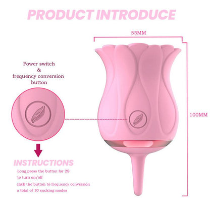 rose toy clit sucker vibrator pink