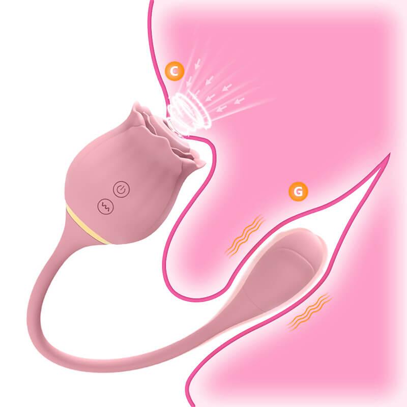 rose toy clit sucker vibrator pink