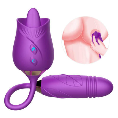 rose toy clit sucker vibrator purple