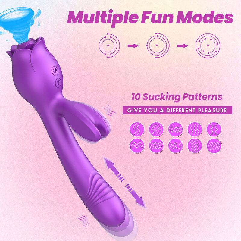 rose toy clit sucker vibrator purple