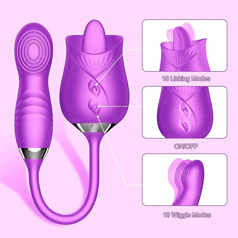 rose toy clit sucker vibrator purple