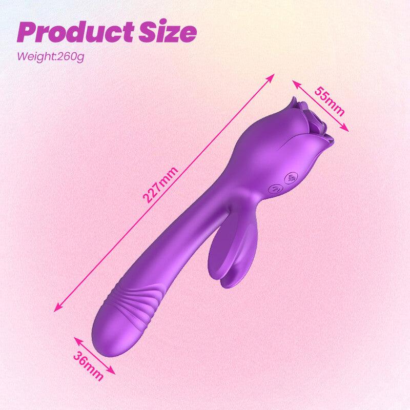 rose toy clit sucker vibrator purple