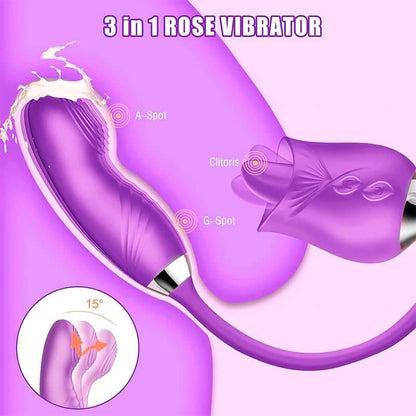 rose toy clit sucker vibrator purple