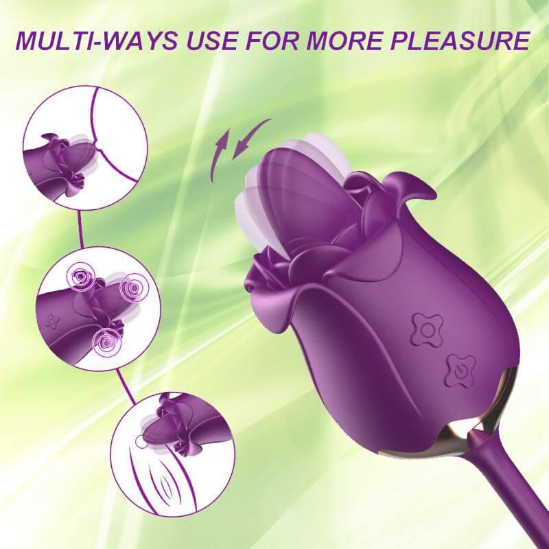 rose toy clit sucker vibrator purple