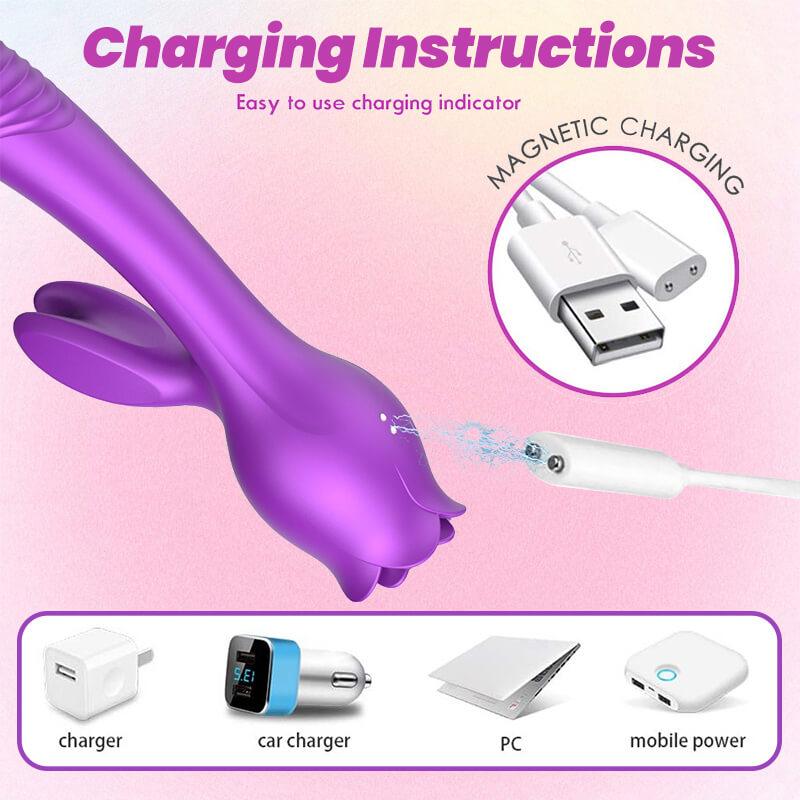 rose toy clit sucker vibrator purple