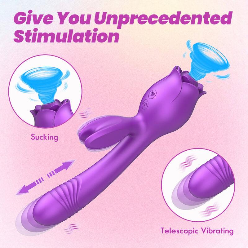 rose toy clit sucker vibrator purple