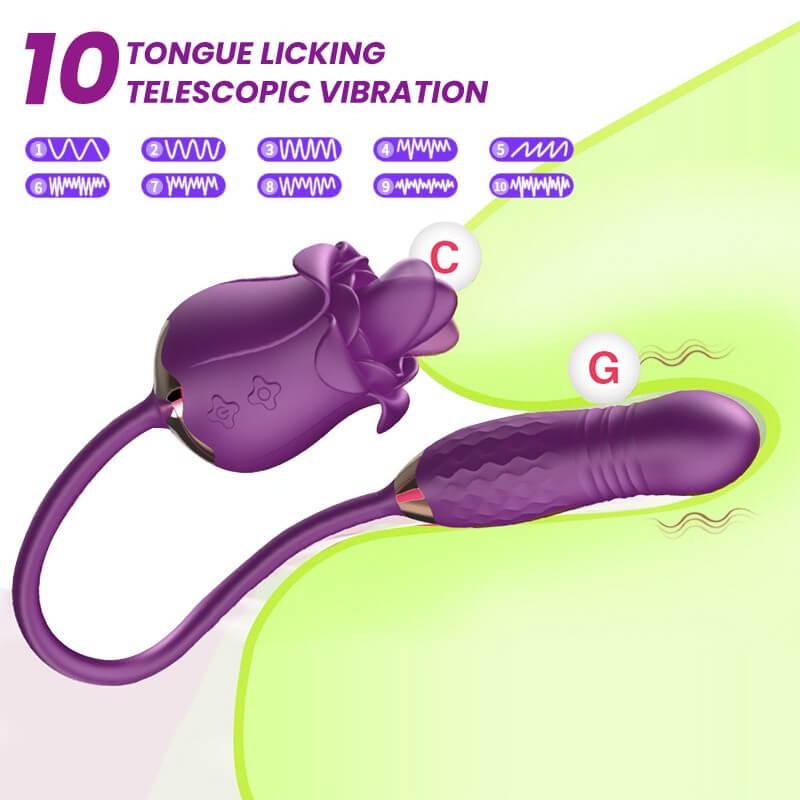 rose toy clit sucker vibrator purple