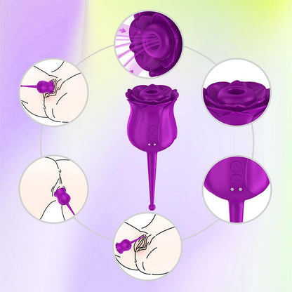 rose toy clit sucker vibrator purple