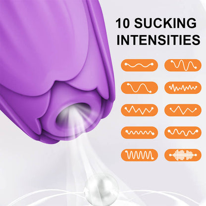 rose toy clit sucker vibrator purple