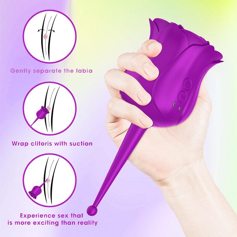 rose toy clit sucker vibrator purple