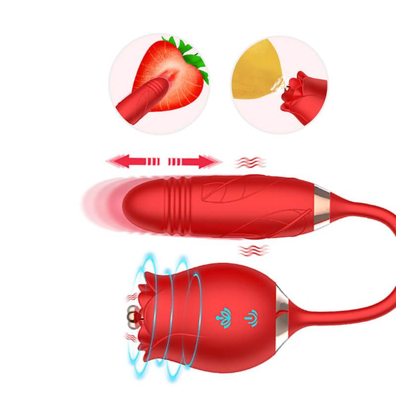 rose toy clit sucker vibrator red