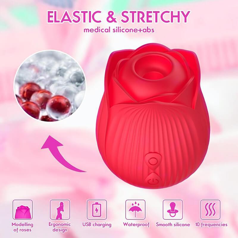 rose toy clit sucker vibrator red