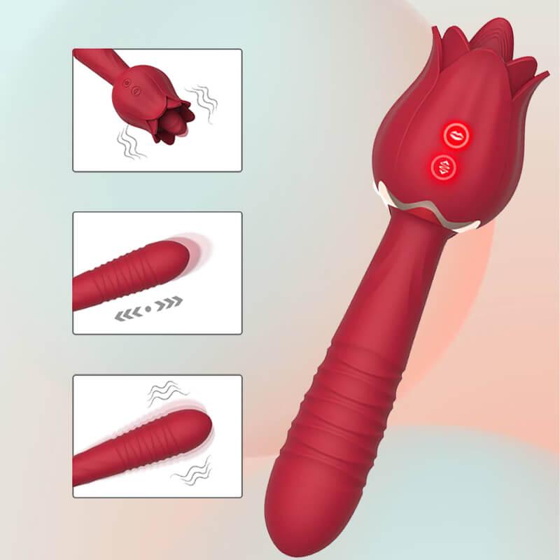 rose toy clit sucker vibrator red