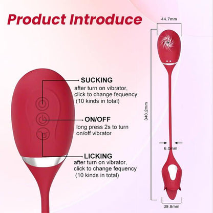 rose toy clit sucker vibrator red