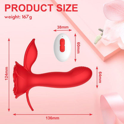 rose toy clit sucker vibrator red