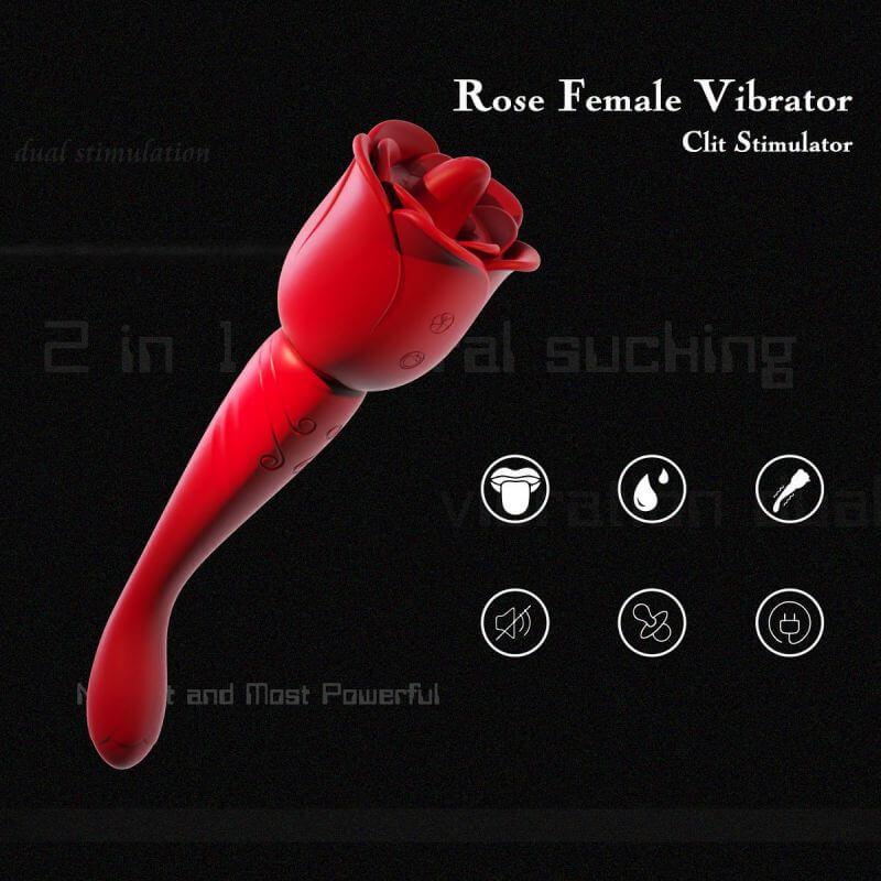 rose toy clit sucker vibrator red