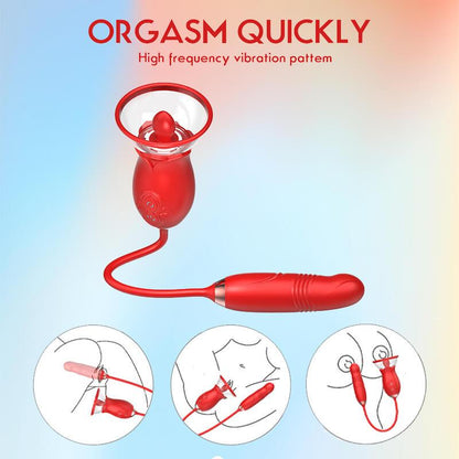 rose toy clit sucker vibrator red