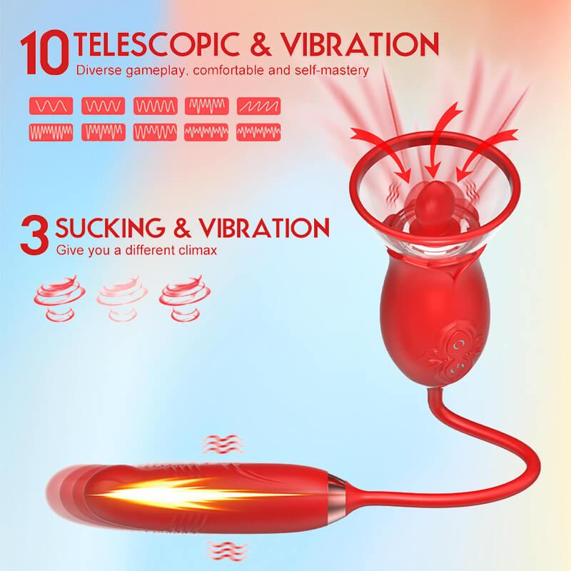 rose toy clit sucker vibrator red