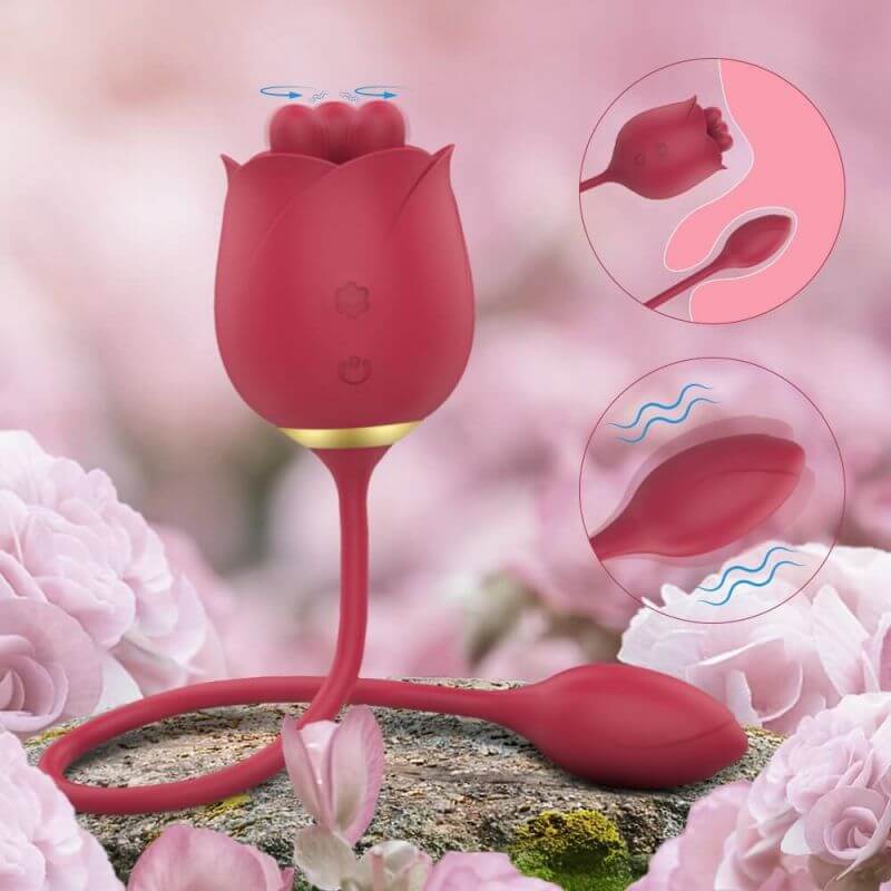 rose toy clit sucker vibrator red