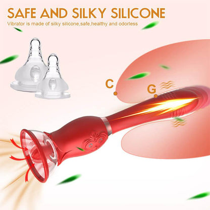 rose toy clit sucker vibrator red