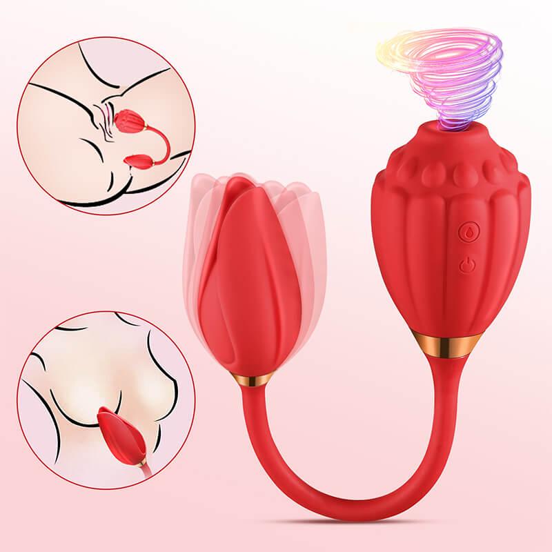 rose toy clit sucker vibrator red