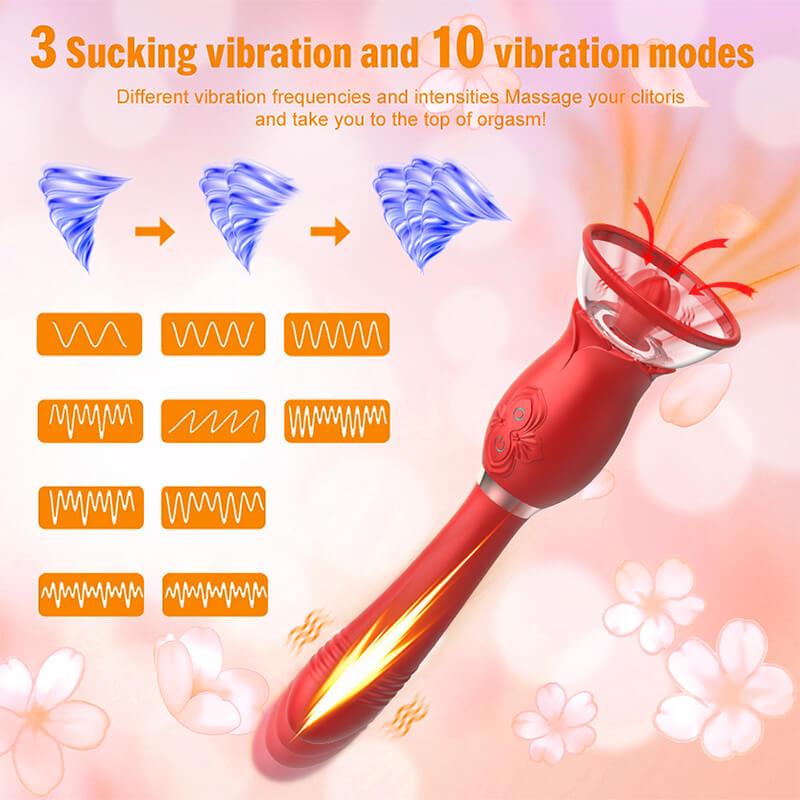 rose toy clit sucker vibrator red