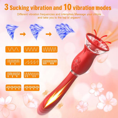 rose toy clit sucker vibrator red