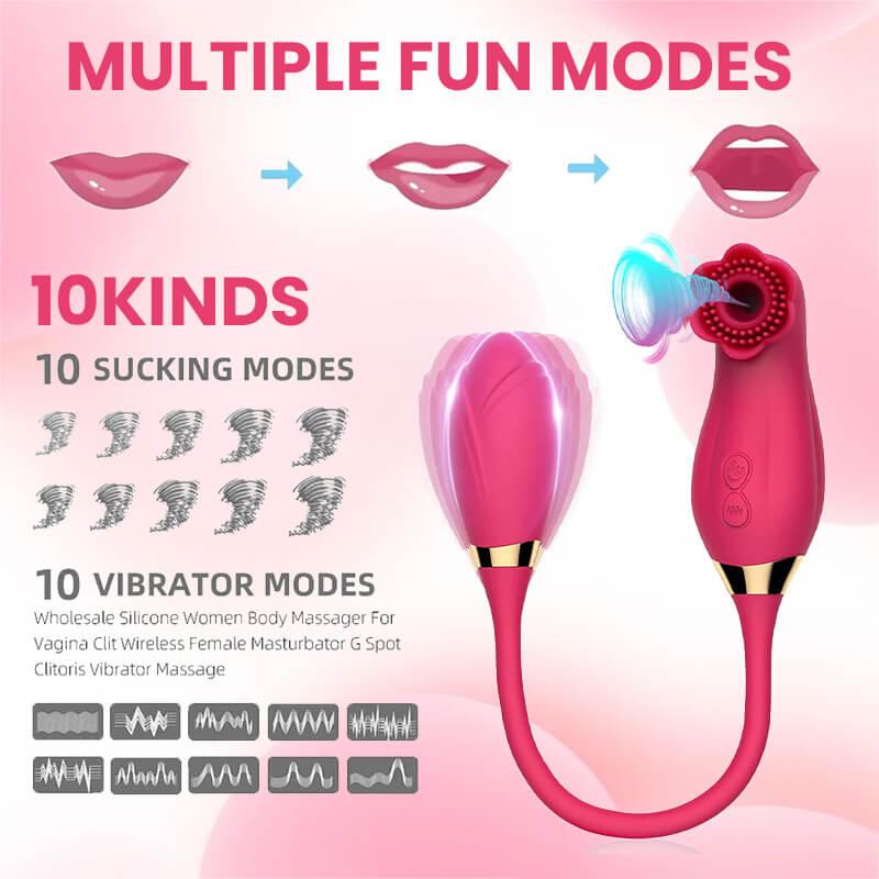 rose toy clit sucker vibrator red
