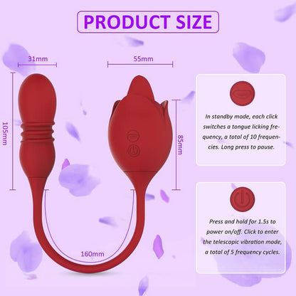 rose toy clit sucker vibrator red