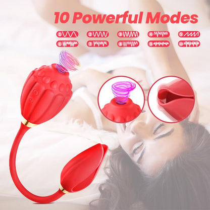 rose toy clit sucker vibrator red