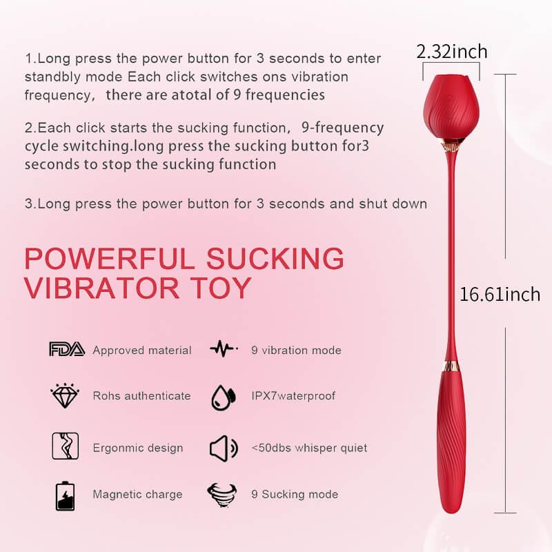 rose toy clit sucker vibrator red