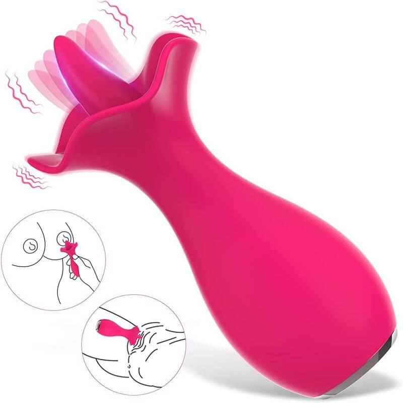 Hot  Rose Tongue Vibrator - Inyarose