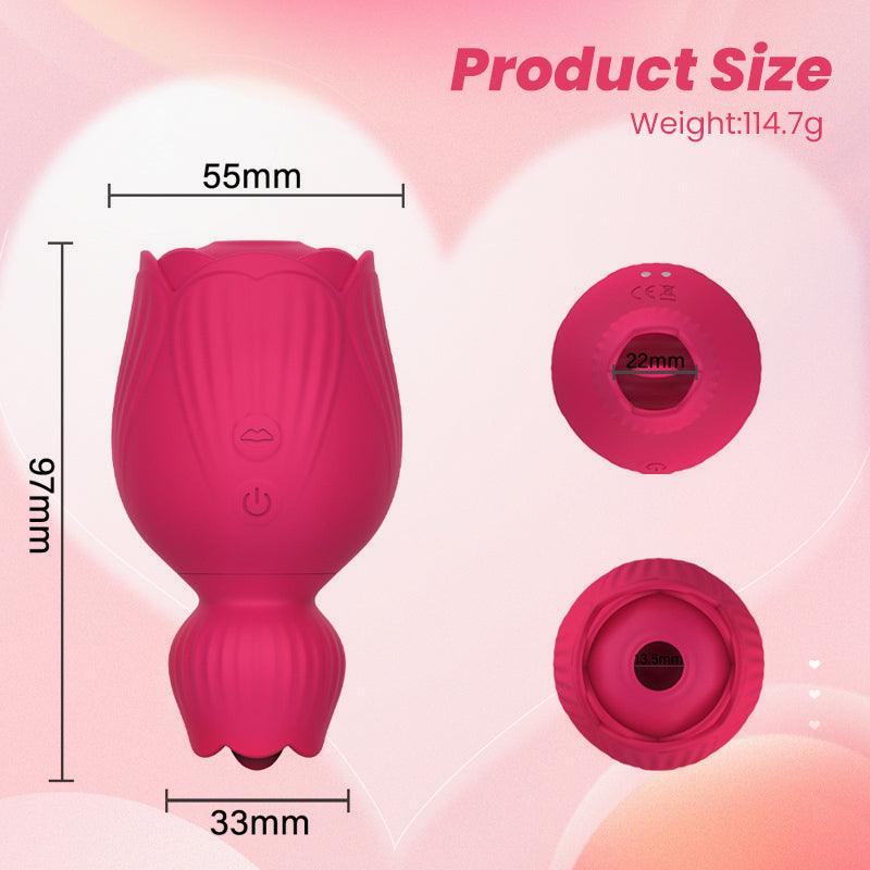 2-in-1 Rose Suction Vibrator - Inyarose