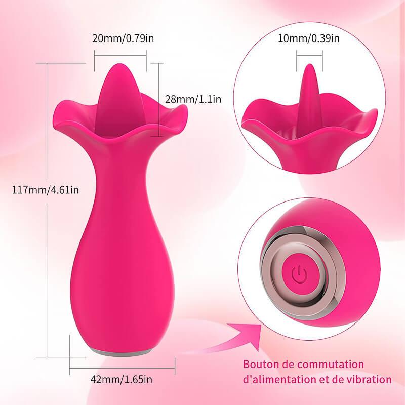 Hot  Rose Tongue Vibrator - Inyarose