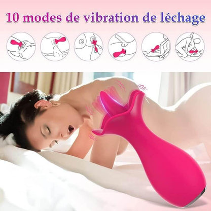 Hot  Rose Tongue Vibrator - Inyarose