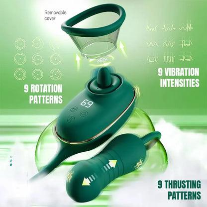 Suction cup vibrator with powerful vibrating egg