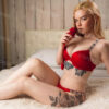 sexy girl with inya rose toy