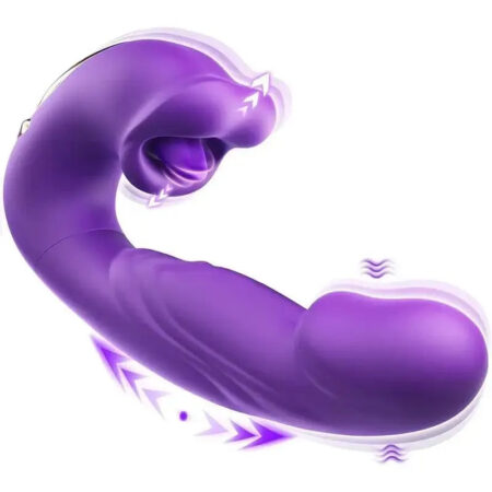 2-in-1 Tongue Lick Sucking Vibrator