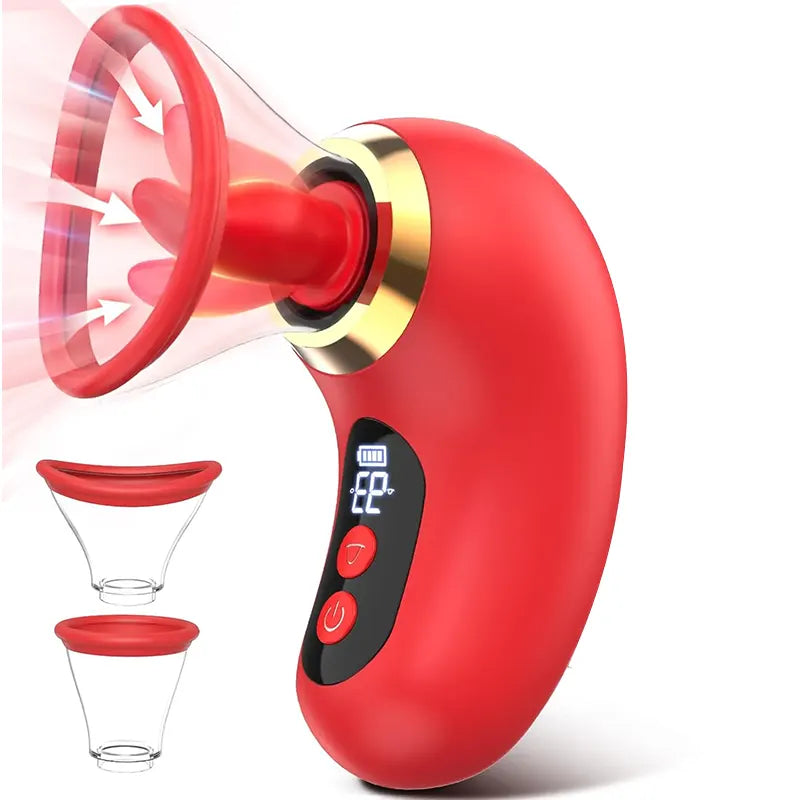 Wireless App-Controlled Clitoral & Nipple Licking Stimulator