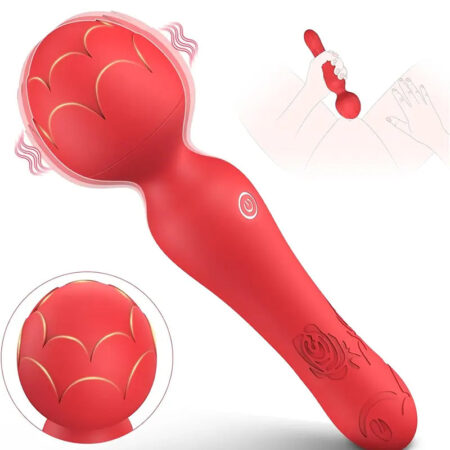 Rose Wand Vibrator with 9000 RPM Motor