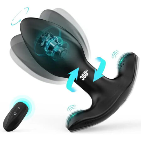 10-Mode Vibrating & Rotating Anal Plug with Remote Control