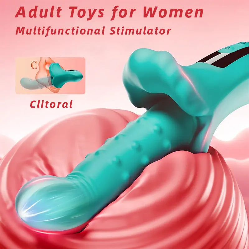 Dildo G-spot Vibrator Sex Toy for Women 9 Telescope Vibration Thrusts - Image 2