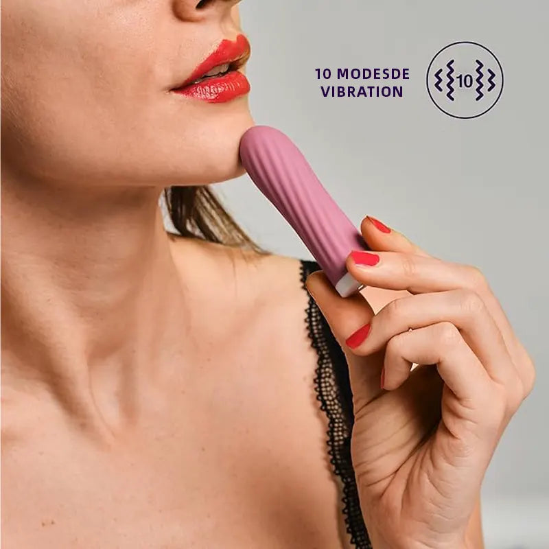 Pink Spiral Finger Vibrator Bullet Massager