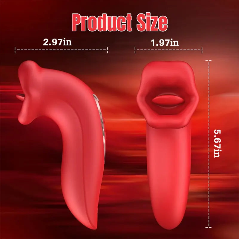Double Red Lips Stimulation Vibrator