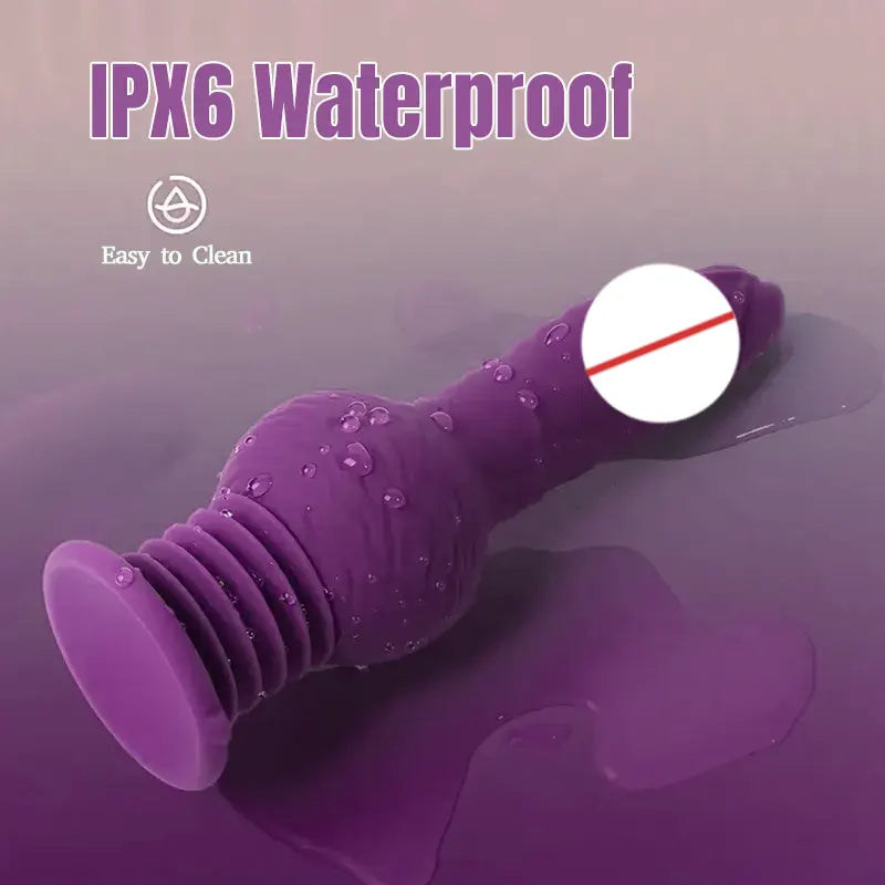Thrusting & Vibrating Silicone Dildo