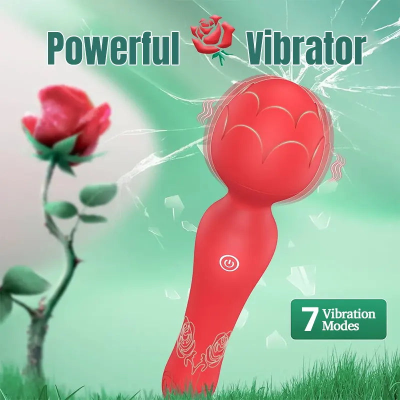 Rose Wand Vibrator with 9000 RPM Motor
