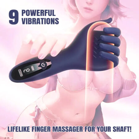 Couple's Vibrator with LCD Display Finger Shape
